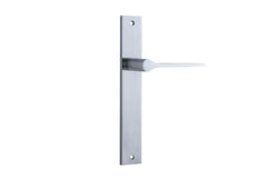 Como Lever - Rectangular Backplate Satin Chrome