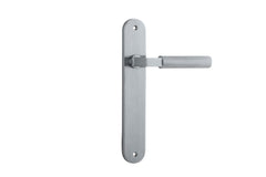 Brunswick Lever - Oval Backplate Satin Chrome