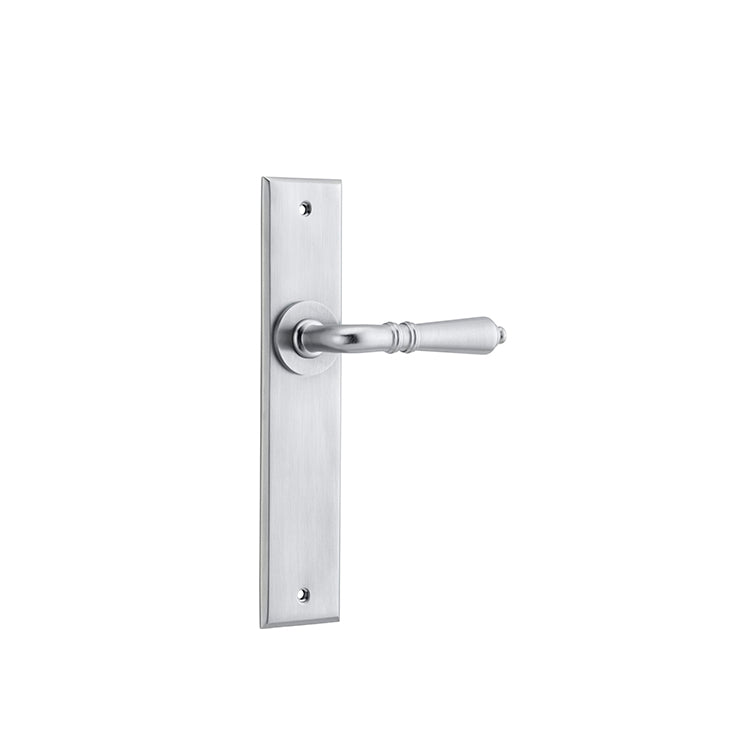 Sarlat Lever - Chamfered Backplate Satin Chrome