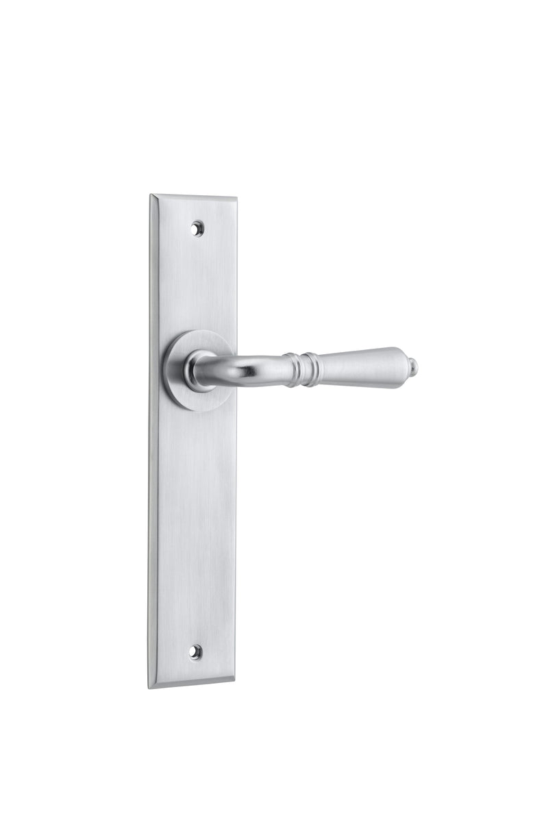 Sarlat Lever - Chamfered Backplate Satin Chrome