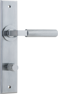 Brunswick Lever - Chamfered Backplate Satin Chrome