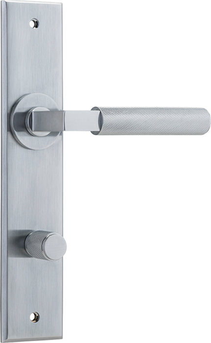 Brunswick Lever - Chamfered Backplate Satin Chrome
