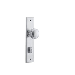 Paddington Knob - Chamfered Backplate Satin Chrome / Brass