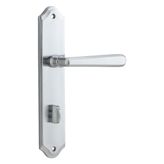 Copenhagen Lever - Shouldered Backplate Satin Chrome / Solid Brass