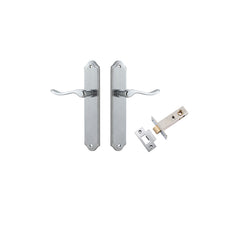 Stirling Lever - Shouldered Backplate Passage Kit Satin Chrome / Solid Brass