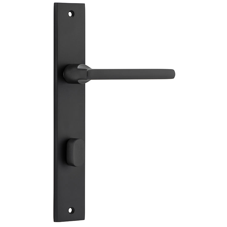 Baltimore Lever - Rectangular Backplate Matt Black / Solid Brass