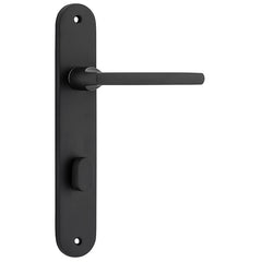 Baltimore Lever - Oval Backplate Matt Black / Solid Brass