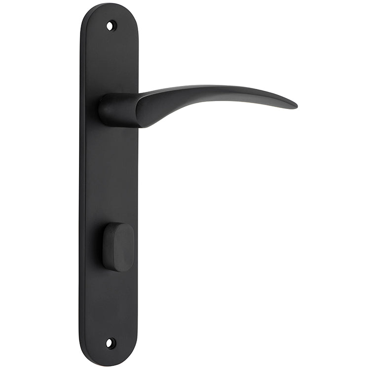 Oxford Lever - Oval Backplate Matt Black / Solid Brass