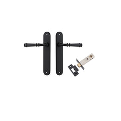 Verona Lever - Oval Backplate Passage Kit Matt Black / Solid Brass