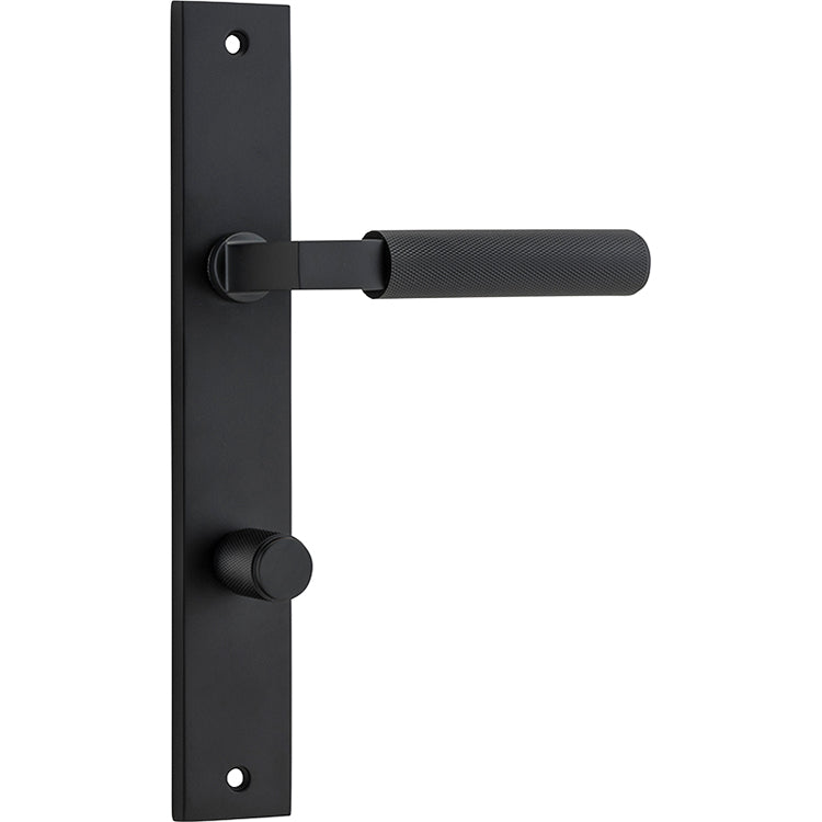 Brunswick Lever - Rectangular Backplate Matt Black
