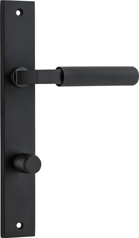 Brunswick Lever - Rectangular Backplate Matt Black