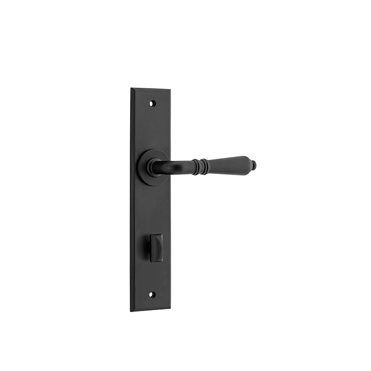 Sarlat Lever - Chamfered Backplate Matt Black