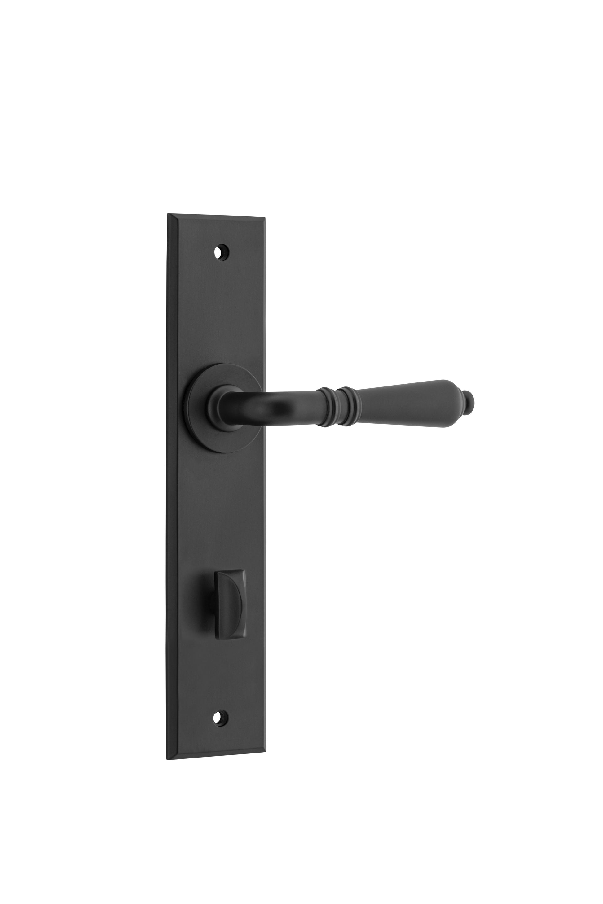 Sarlat Lever - Chamfered Backplate Matt Black