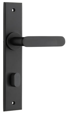 Bronte Lever - Chamfered Backplate Matt Black / Brass