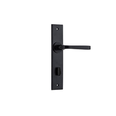 Annecy Lever - Chamfered Backplate (Handles Only) Matt Black / Privacy