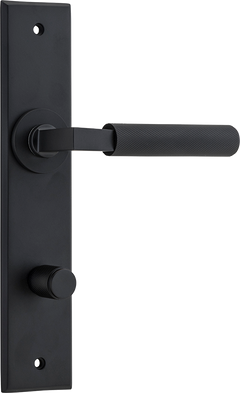 Brunswick Lever - Chamfered Backplate Matt Black