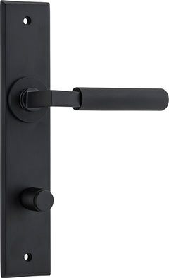 Brunswick Lever - Chamfered Backplate Matt Black