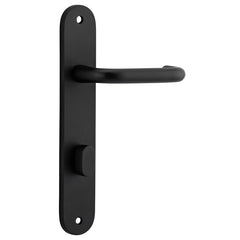 Oslo Lever - Oval Backplate Matt Black / Solid Brass