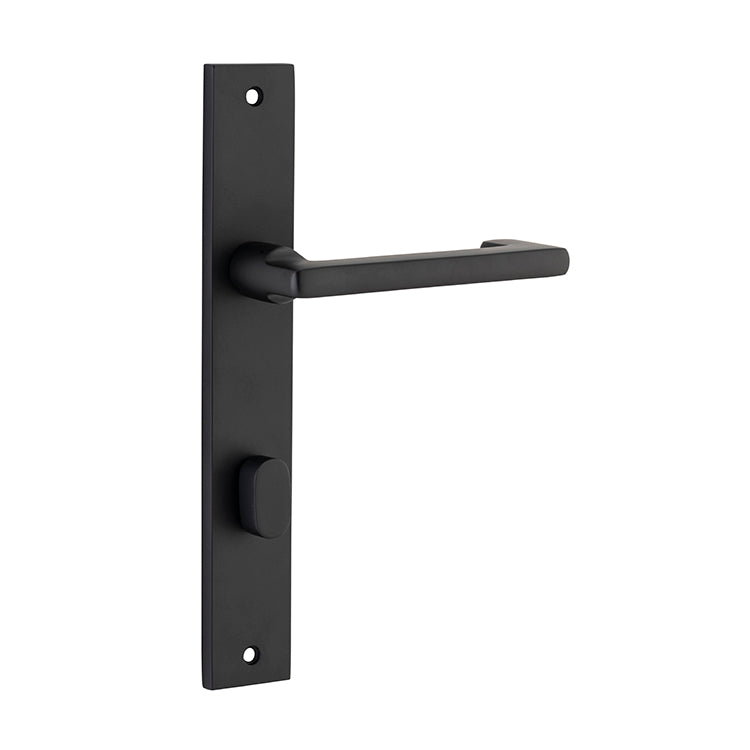 Baltimore Return Lever - Rectangular Backplate Matt Black / Solid Brass