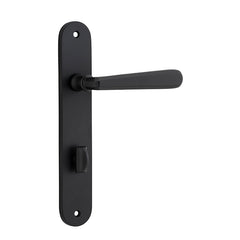 Copenhagen Lever - Oval Backplate Matt Black / Solid Brass