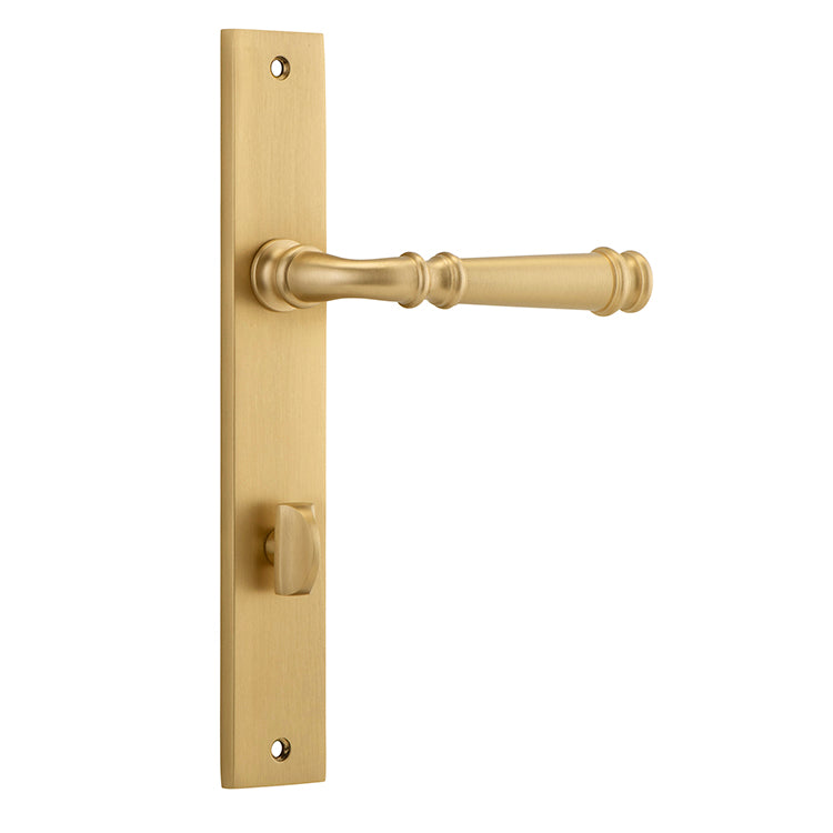 Verona Lever - Rectangular Backplate Satin Brass / Solid Brass