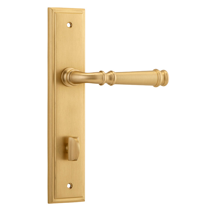 Verona Lever - Stepped Backplate Satin Brass / Solid Brass