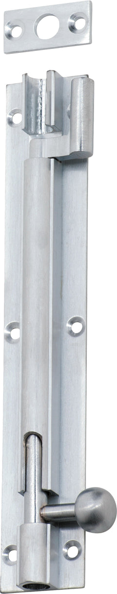 Barrel Bolt Satin Chrome / Offset L150mm