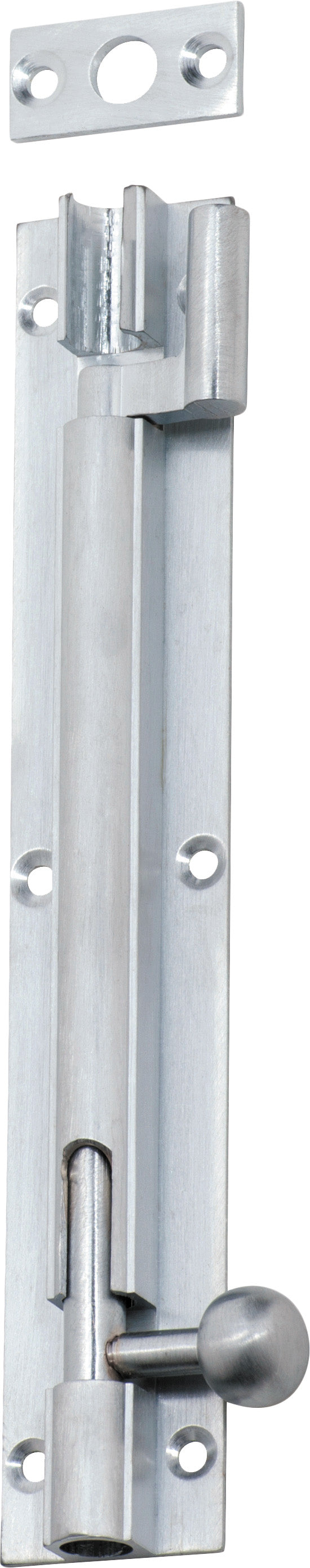 Barrel Bolt Satin Chrome / Offset  L150mm