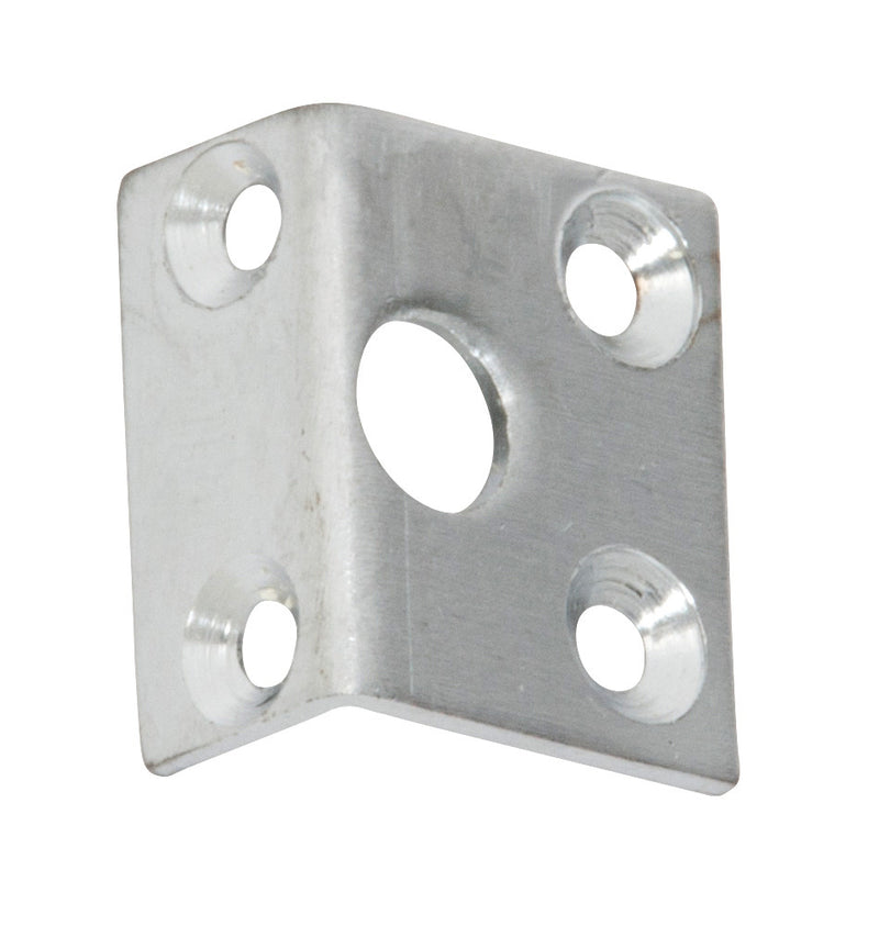 Barrel Bolt Right Angle Keeper Satin Chrome / 7.5mm