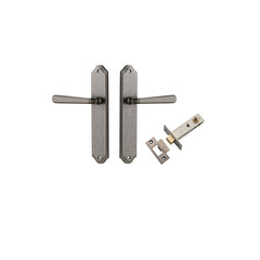 Copenhagen Lever - Shouldered Backplate Passage Kit Rumbled Nickel / Solid Brass
