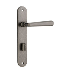 Copenhagen Lever - Oval Backplate Rumbled Nickel / Solid Brass