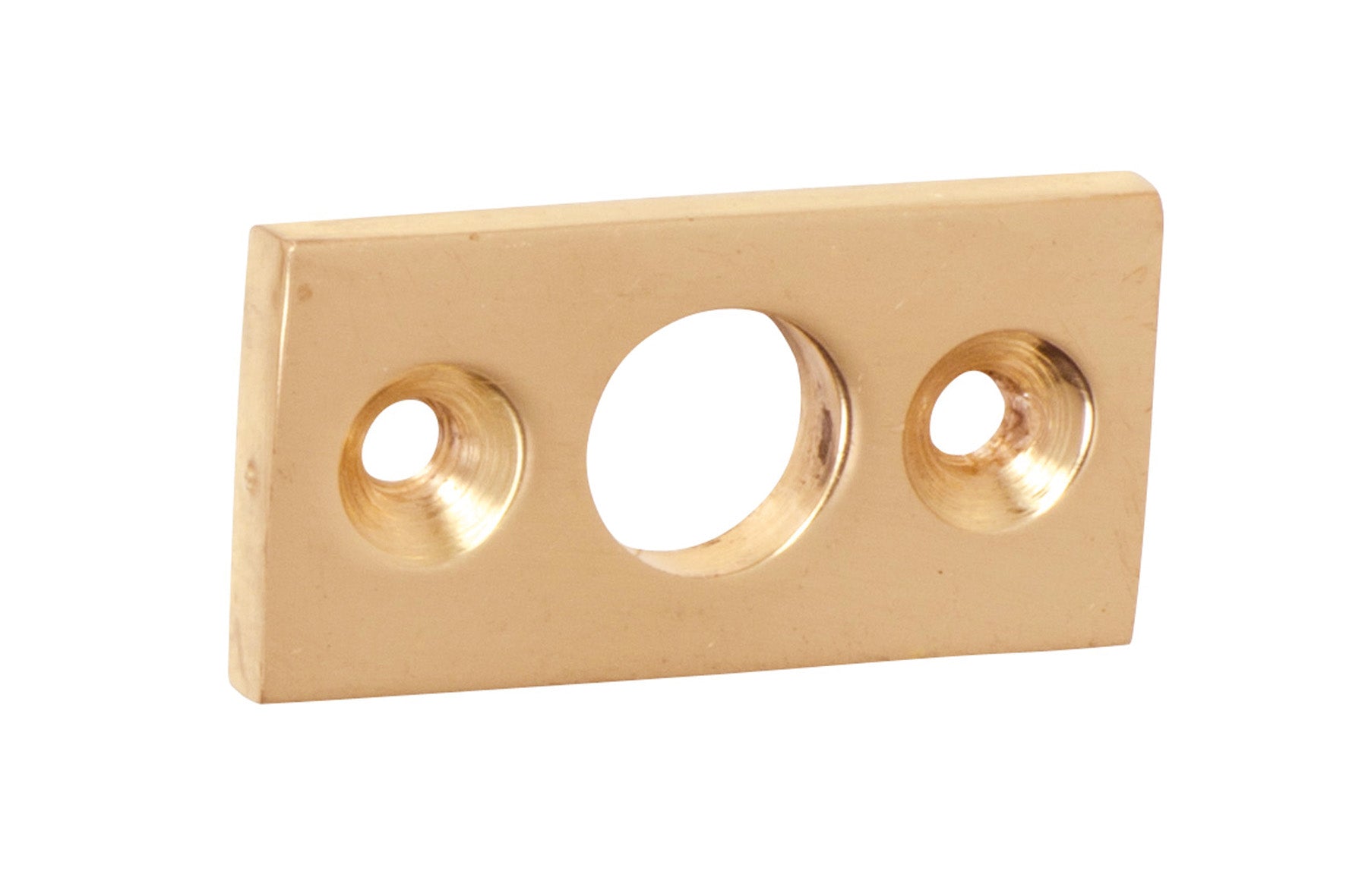 Barrel Bolt 9mm Flat Plate Keeper Polished Brass