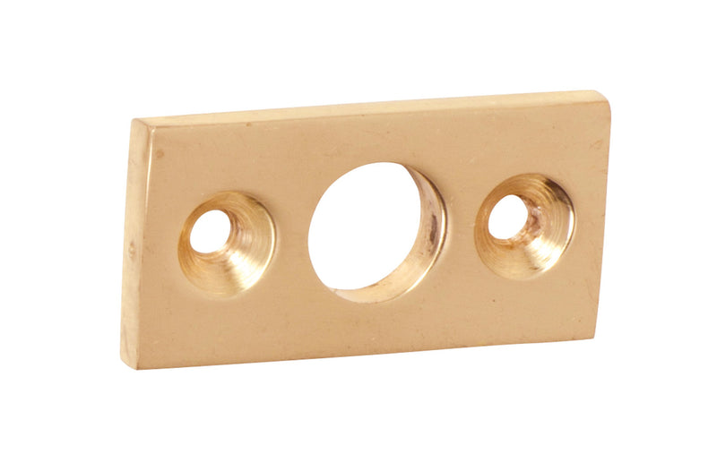 Barrel Bolt 9mm Flat Plate Keeper Polished Brass