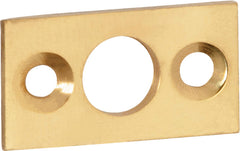 Barrel Bolt Flat Plate Keeper Polished Brass / 7.5mm