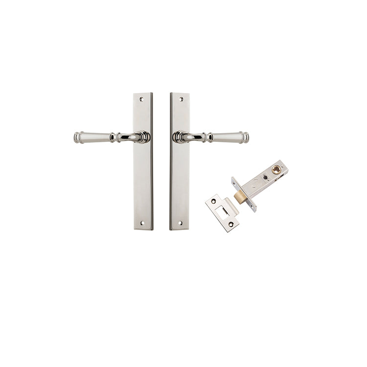 Verona Lever - Rectangular Backplate Passage Kit Polished Nickel / Solid Brass