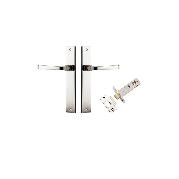 Annecy Lever - Rectangular Backplate Passage Kit Polished Nickel / Solid Brass