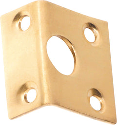 Barrel Bolt Flat Plate Keeper Polished Brass / 9mm