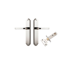 Annecy Lever - Shouldered Backplate Passage Kit Polished Nickel / Solid Brass
