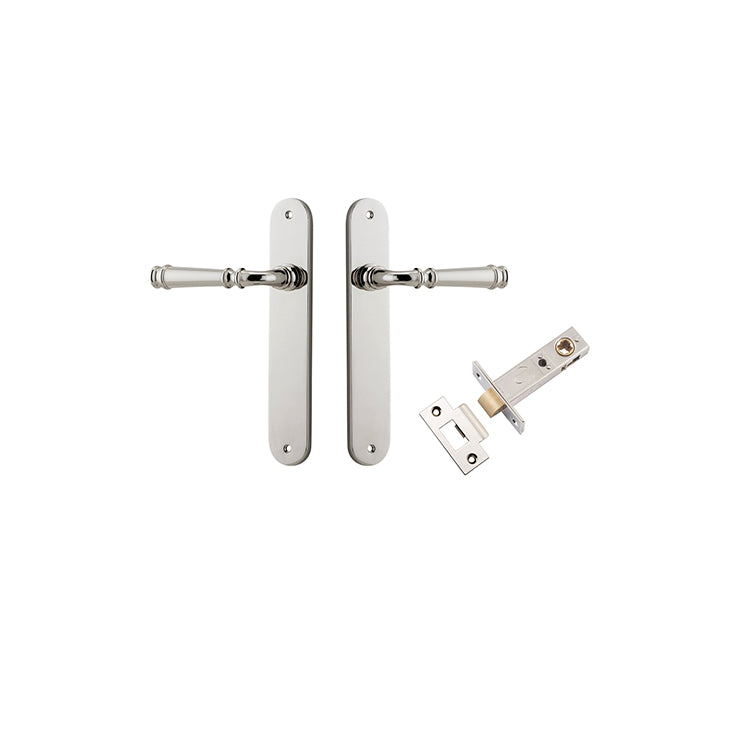 Verona Lever - Oval Backplate Passage Kit Polished Nickel / Solid Brass