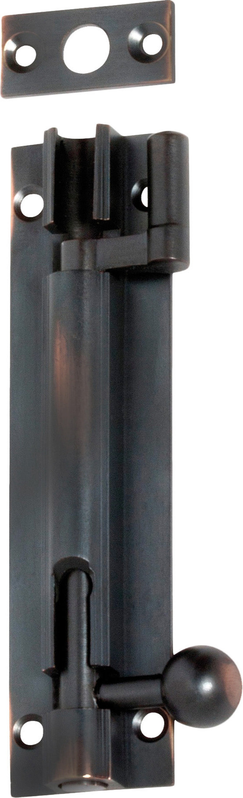 Barrel Bolt Antique Copper / Offset L100mm