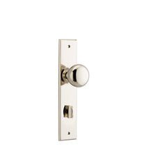 Cambridge Knob - Chamfered Backplate Polished Nickel / Brass