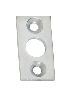 Barrel Bolt Flat Plate Keeper Satin Chrome / 7.5mm