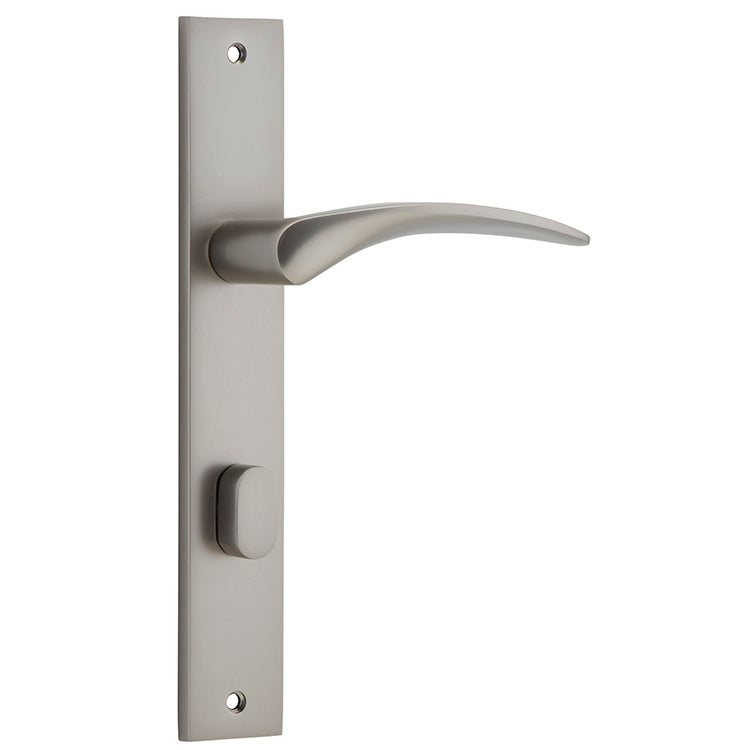 Oxford Lever - Rectangular Backplate Satin Nickel / Solid Brass