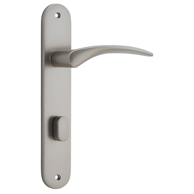 Oxford Lever - Oval Backplate Satin Nickel / Solid Brass