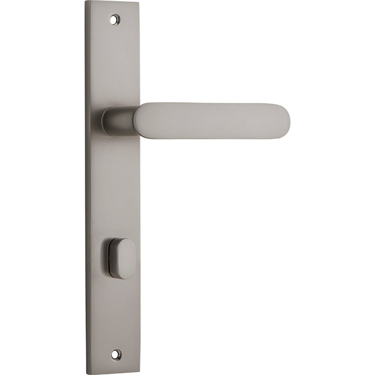 Bronte Lever - Rectangular Backplate Satin Nickel