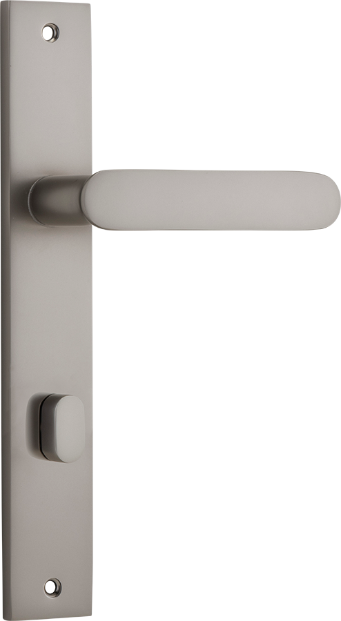 Bronte Lever - Rectangular Backplate Satin Nickel