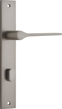 Como Lever - Rectangular Backplate Satin Nickel