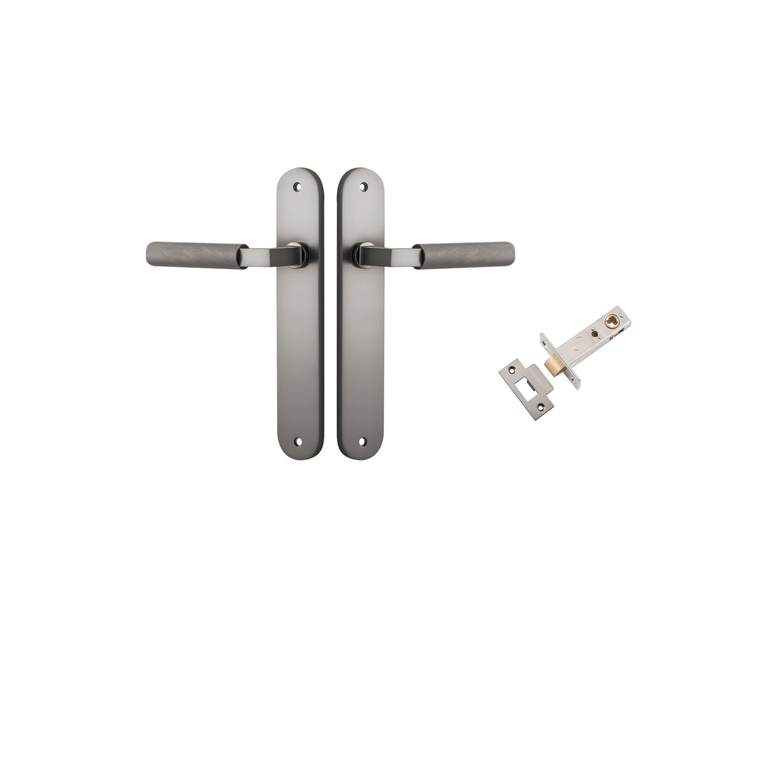 Brunswick Lever - Oval Backplate Passage Kit Satin Nickel / Solid Brass