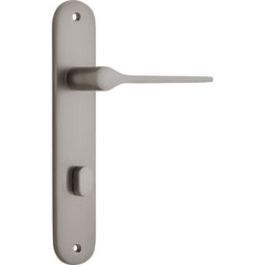 Como Lever - Oval Backplate Satin Nickel