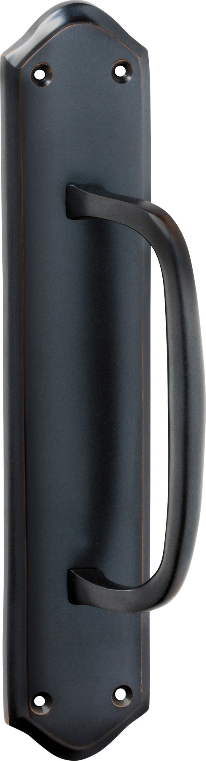 Offset Pull Handle on Backplate Antique Copper / H250xW50xP50mm